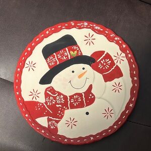 Festive Snowman Holiday Plate pacific rim
